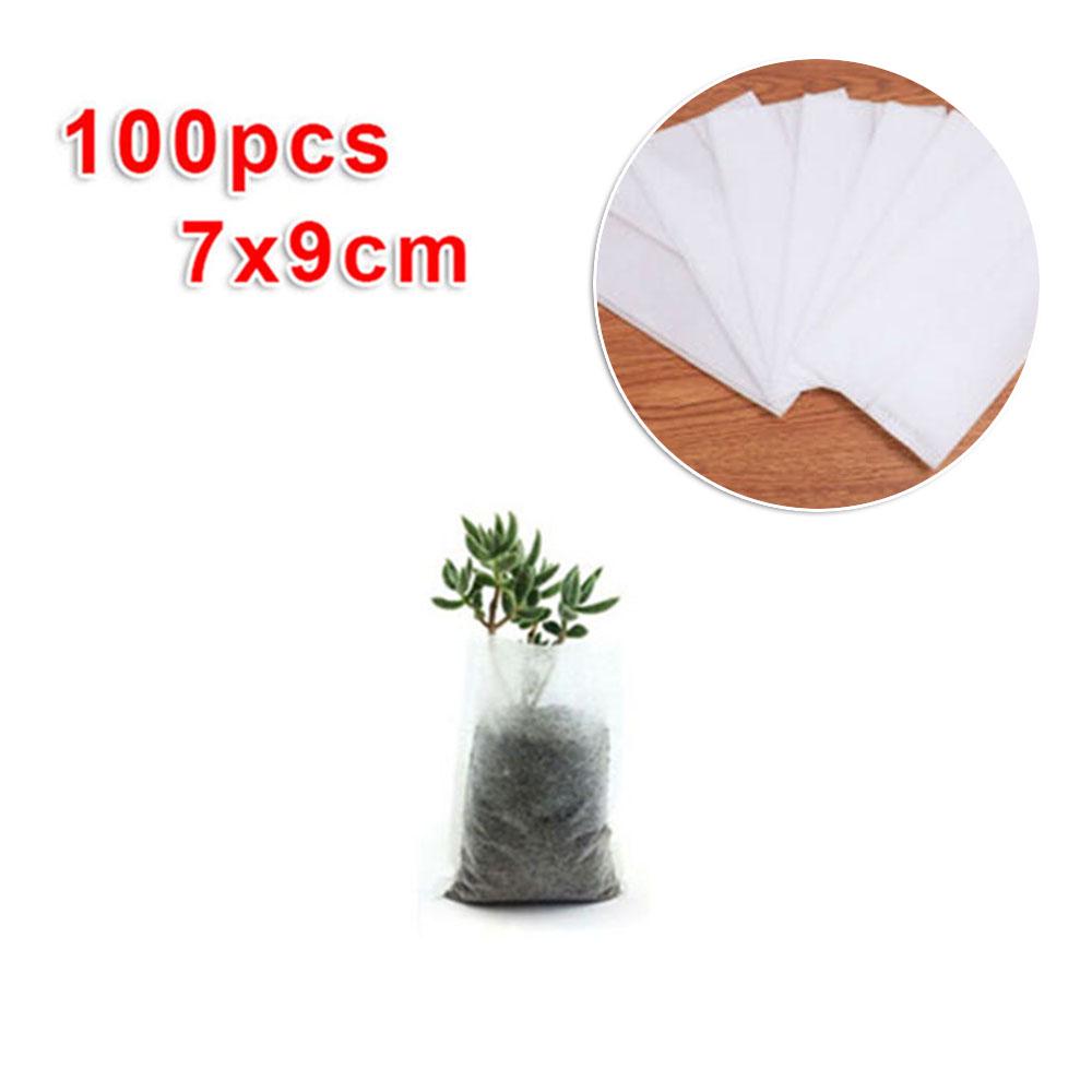 Biodegradable Non woven Grow Bags 100pcs Nursery Bags for Sustainable Planting
