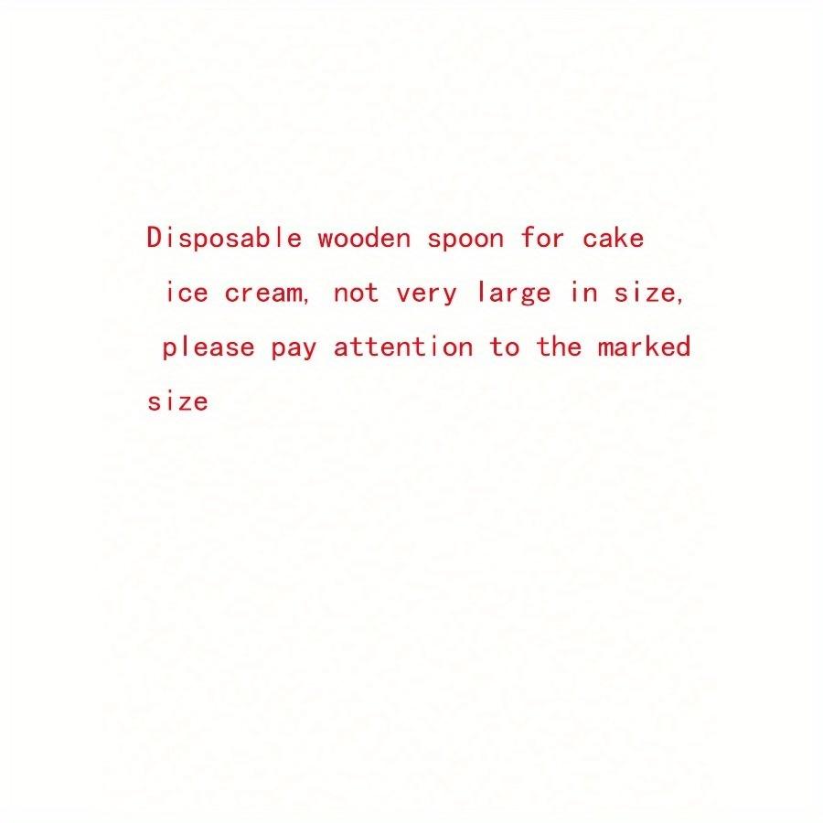 Wooden Disposable Spoon, Minimalist Plain Disposable Spoon for Home, Kitchen, Christmas Gift, School Supplies