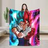 Summer Dragon Ball Super All Characters Fleece Blanket, 3D Printed Soft Warm Flannel Throw Blanket For Bed Sofa Bedroom