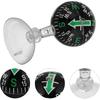 Portable Suction Cup Compass for Vehicle and Use Plastic Dashboard Navigation Ball Car and Boat Direction Guide Featuring Strong Attachment and