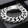 Hiphop Stainless Steel Bracelet Men's Accessories Christmas Gifts Jewelry Matte Brushed 20MM Width Curban Chain Man Bracelets