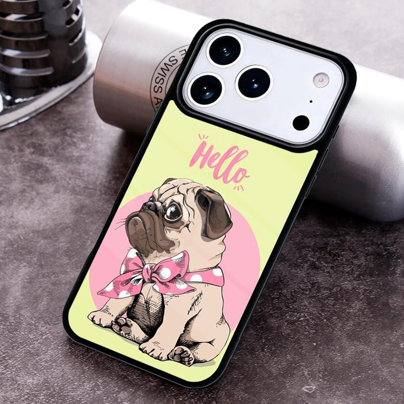 Angel Pug Phone Case For iPhone 17 16 15 14 13 12 11 Pro Max Plus 17Air Soft Silicone Cover