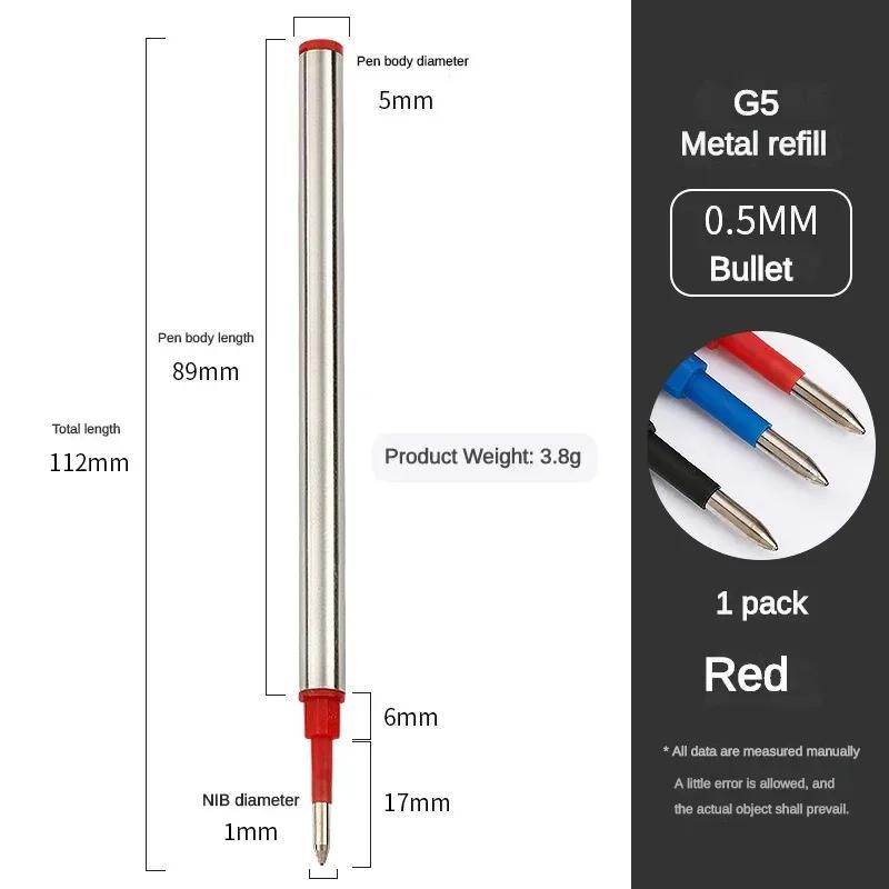 3/5/20 PCS Metal Refills 0.5mm for Roller Ballpoint Pen Business Pen Ball Pen Leads 11cm Length Office School Supply Stationery