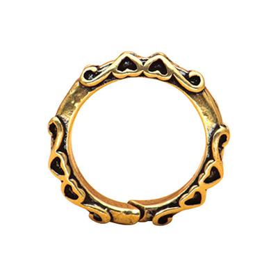 Women Vintage Ring Exquisite Dressing Decors Hand Ornament Ladies Brass Rings Gifts Fingers Decor Festival Gift