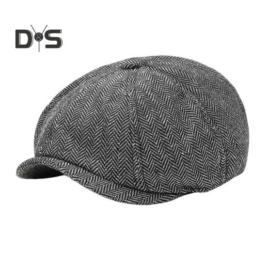 

Мужская однотонная шляпа с язычком «Утиный язычок» берет ветрозащитная короткая плиссированная шляпа с узором «елочка» британская шляпа художника головной убор для путешествий и рыбалки серый