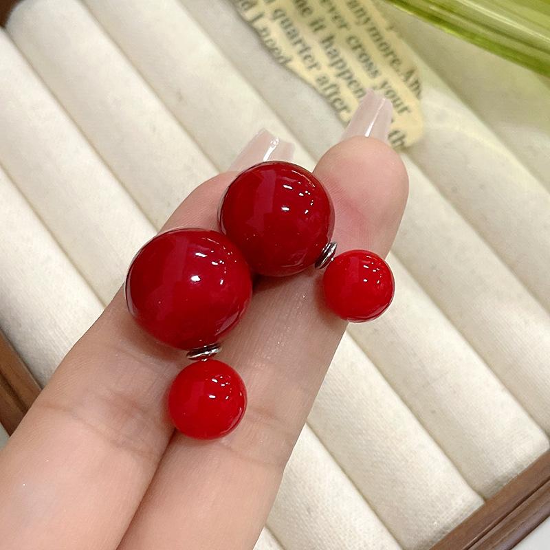 Versatile 925 Silver Pearl Bow Stud Earrings with Double-Sided Tassels