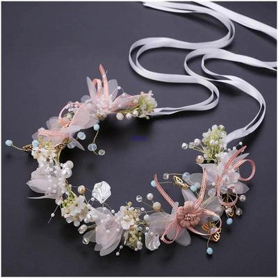 Couronne de fleurs de fée style Mori avec rubans pour filles