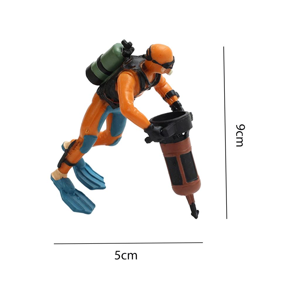 Miniature Diver Figure Diving Model Action Figure Miniature Sea Animal Model Ornaments Aquarium Decor Fish Tank Figurine Decor