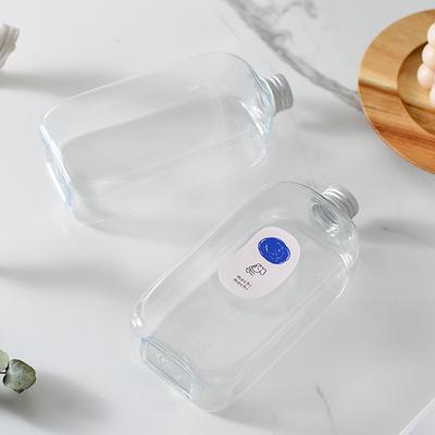 Bouteilles en plastique de 400 ml pour le stockage de boissons, récipients, bouteilles d'eau potable, bouteille d'eau en plastique avec couvercles