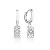 925 Silver Needle Vintage Geometric Pendant Earrings Round/Square/Shell Earrings for Women Fashion Jewelry Pendientes