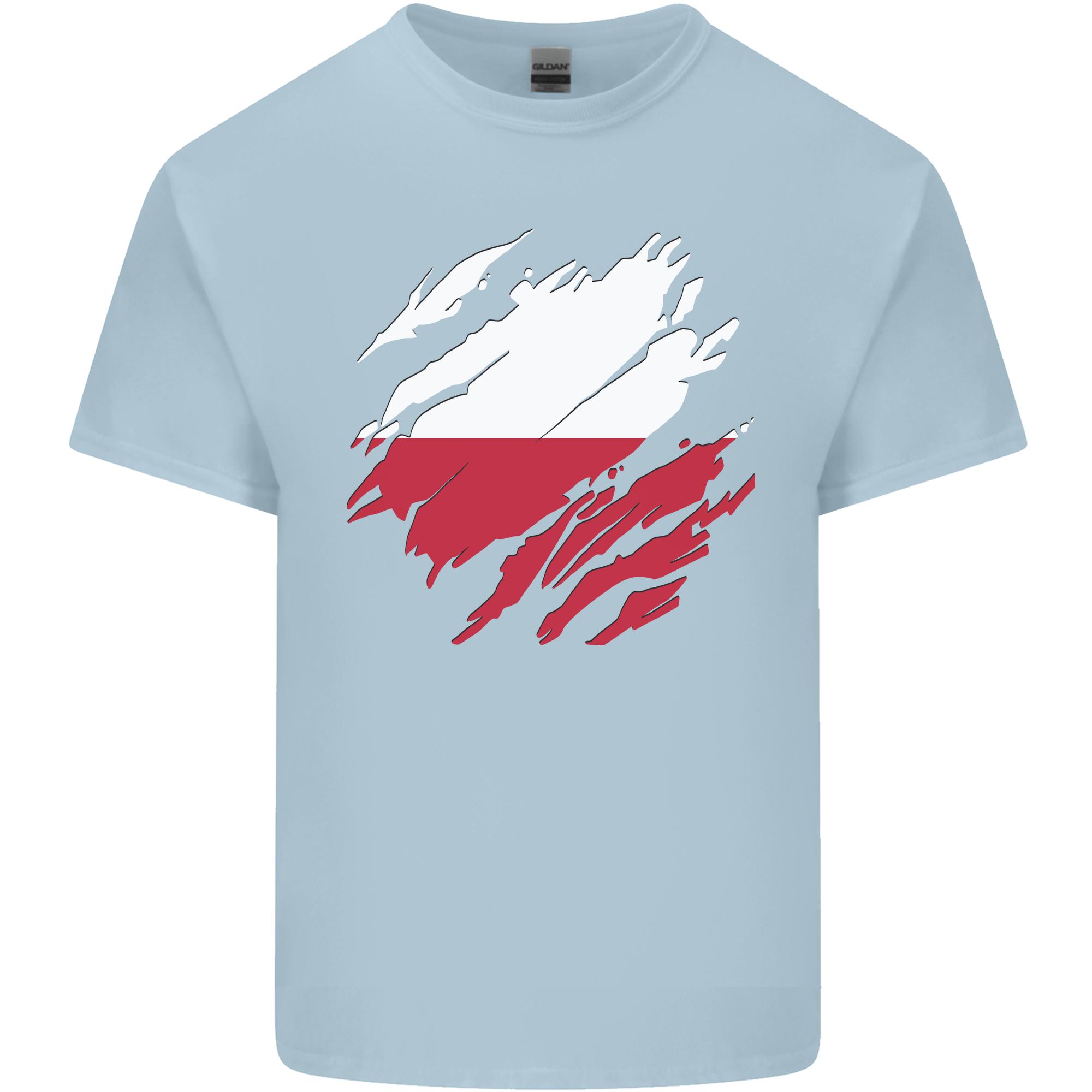 Torn Poland Flag Polish Day Football Unisexs Light Cotton TShirt S