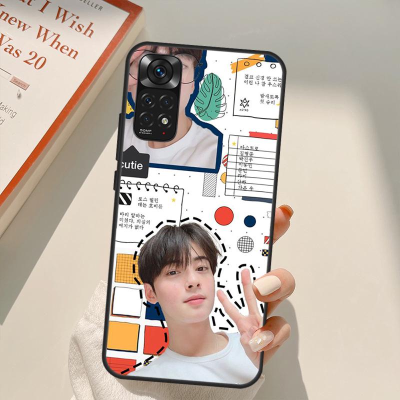 Cha Eun Woo Korean Actor Singer Case For Xiaomi Redmi Note 10 8 9 11 Pro 8T 9S 10S 11S Redmi 10C 9C 9A 9T K50 K40 Gaming