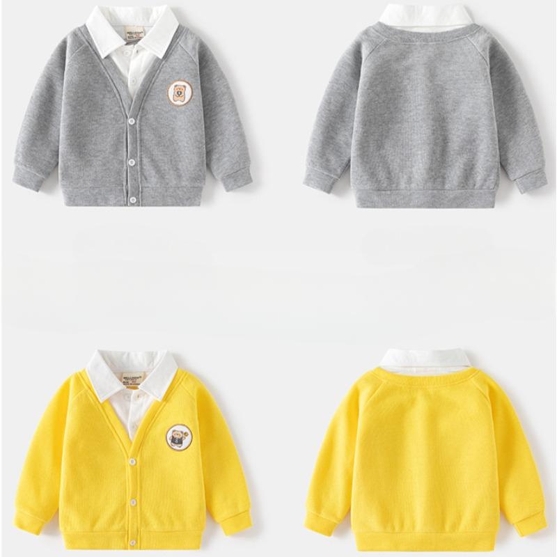 Autumn New Children's Coat Fashion Long Sleeve Soft Cardigan Coat