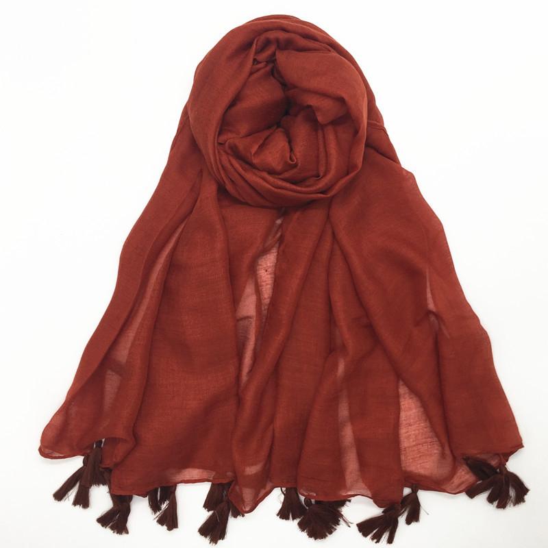 Solid Voile Women Scarf New Summer Girls Tassels Sunscreen Thin Scarves Soft Shawl Foulard Viscose Spring Lady Wrap Shawls