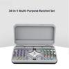 34-in-1 Ratchet Screwdriver Wrench Set Manual Multifunction Ratchet Wrench Set Tools