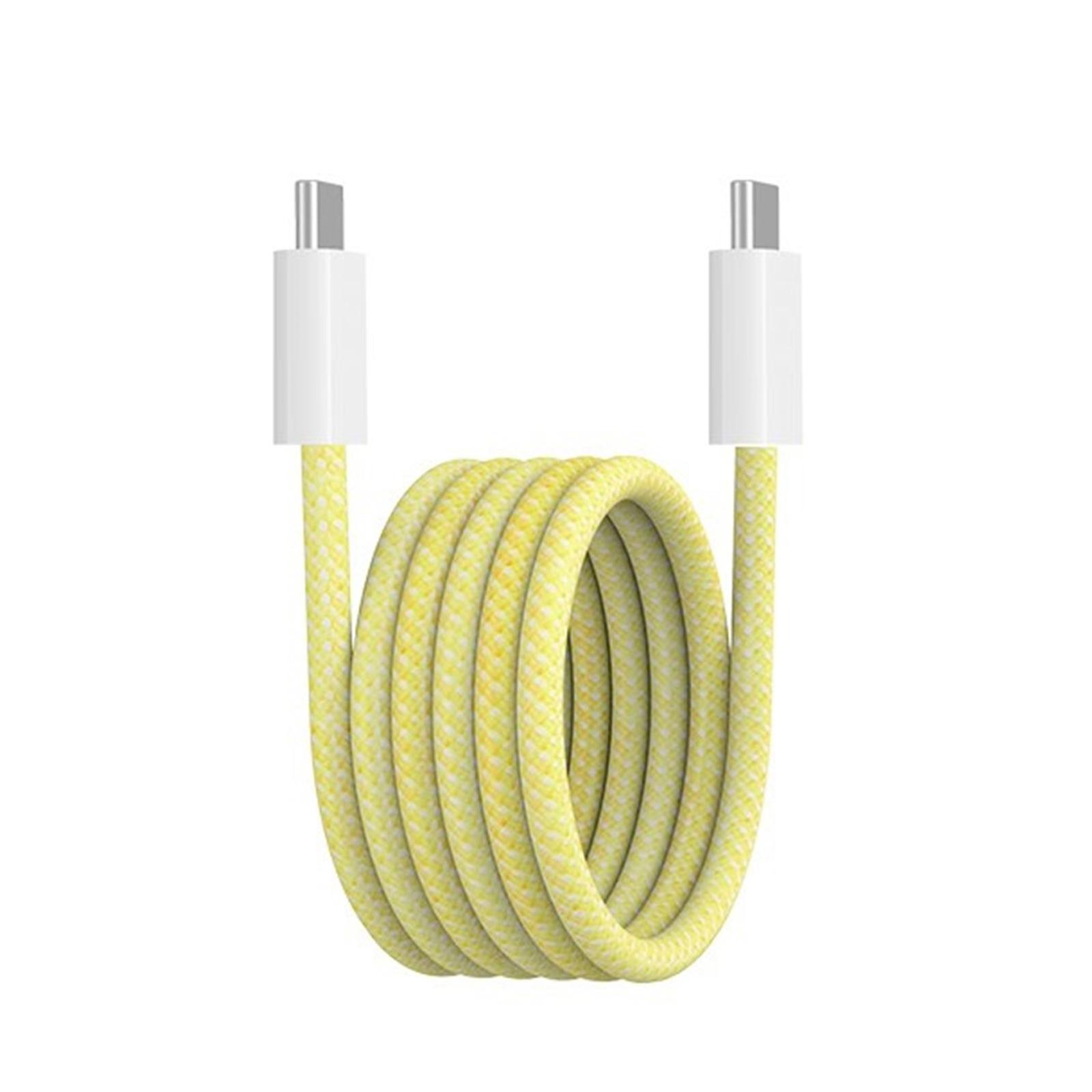 

Magnetic 60/100W Type C to Type C Cable Extended Link Cable Fast Charging Cable 480Mbps Data Transfer for Phone Tablet жёлтый