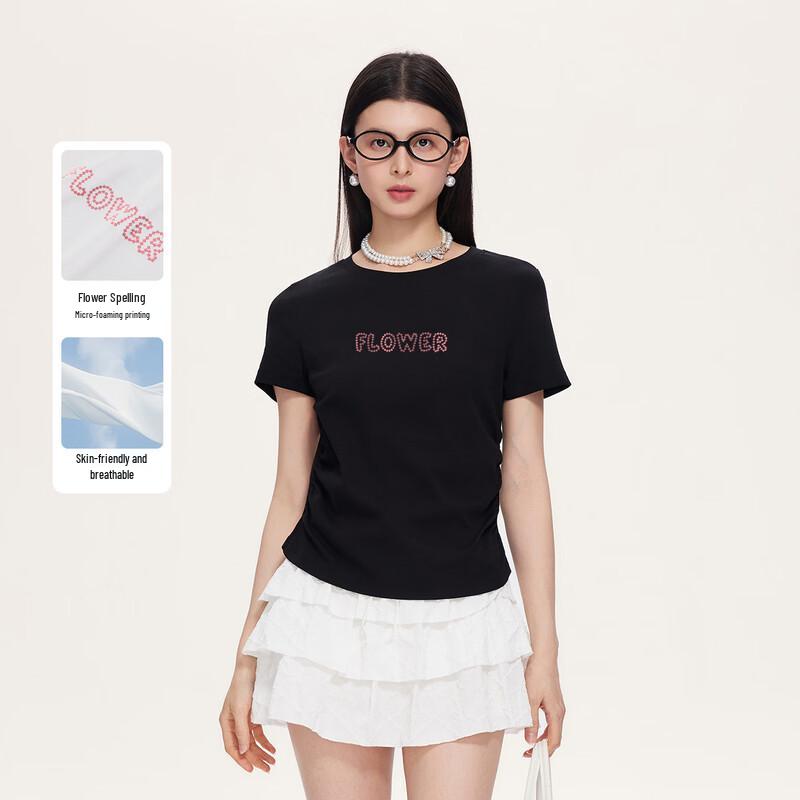 FivePlus Women s Slimming Round-Neck Short-Sleeve T-Shirt S