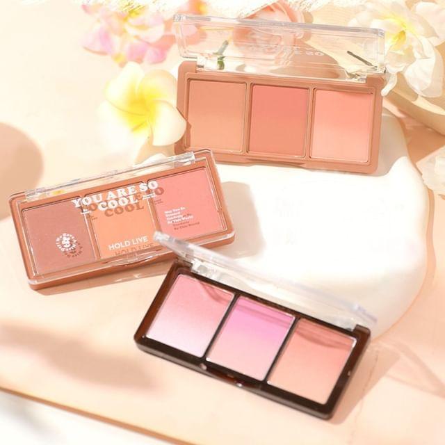 HOLD LIVE - Three Colors Blusher (7-9) 107 Miky Peach - 13g