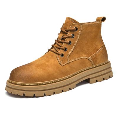 Automne et hiver chaussures d'extérieur pour hommes bottes Martin à la mode montantes semelle antidérapante bottes de travail confortables bottes rétro grande taille chaussures pour hommes