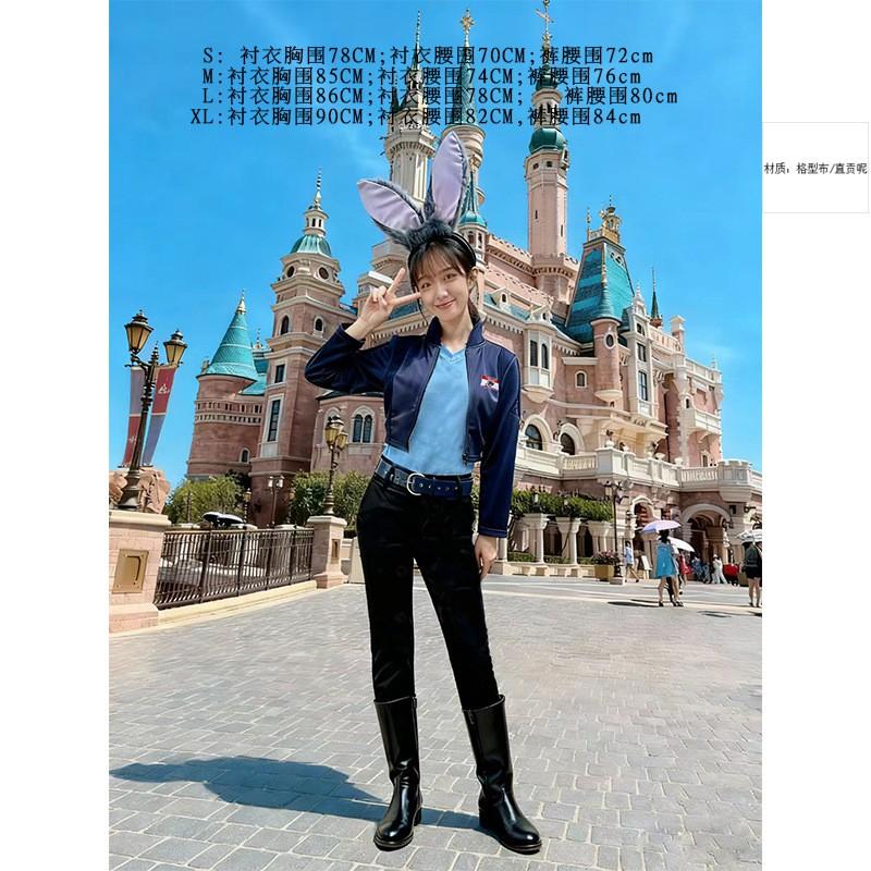 Zootopia Judy Hopps Cosplay Kostume Sæt Kvinder Halloween Rollespil Outfit Spandex Nederdel Bukser Uniform