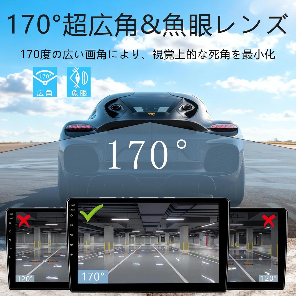 1080P Rearview Camera, 3 Megapixels, 4-Pin Connector, 170° Ultra-Wide Angle, AHD/CVBS Compatible, CCD Sensor, Night Vision, 0.01 lux Minimum Illuminat