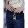 Unique Heart Shaped Keychain Mobile Phone Charm Elegant Jewelry Decoration Fashionable Accessory Portable Keychain
