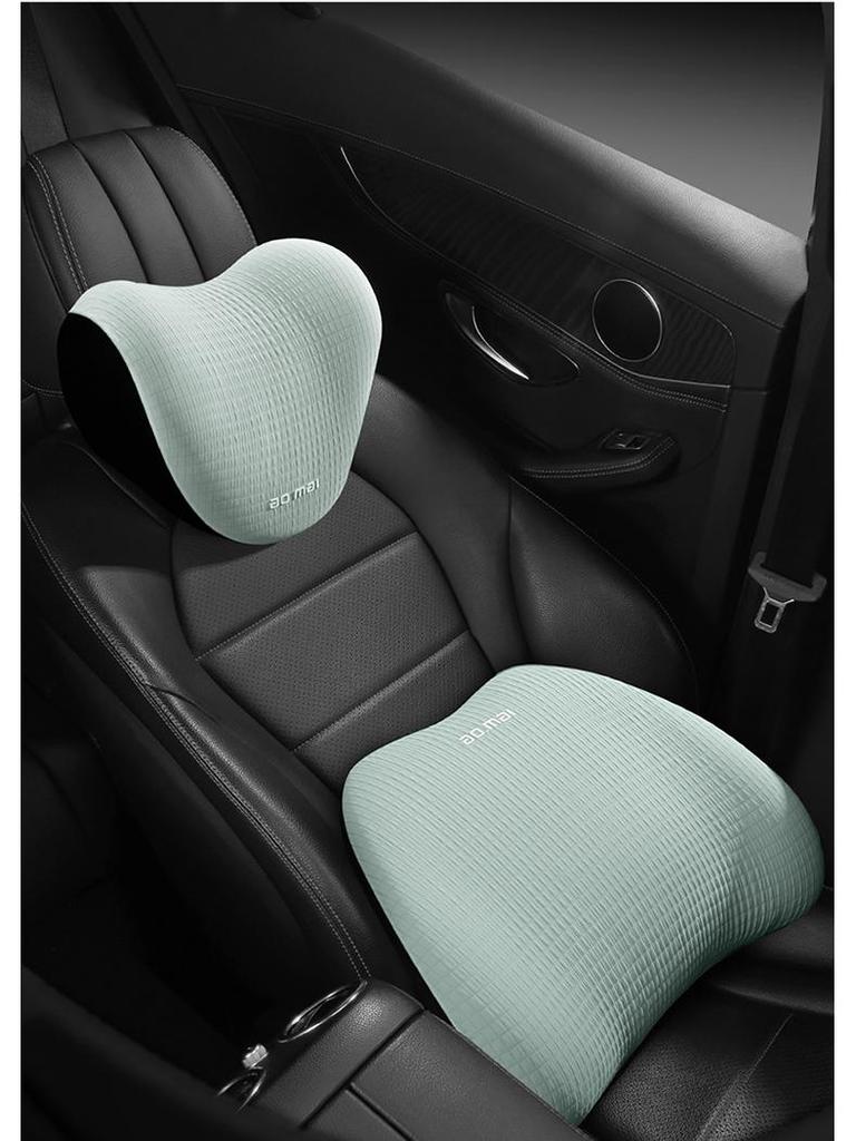 Polo Golf Bora Car Lumbar Support & Neck Pillow - Premium Memory Foam Massage Headrest