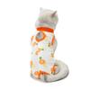 Pet Recovery Suit Soft Thin Breathable Prevent Licking Cotton Print Cat Post Surgery Shirt for Indoor Outdoor orange M