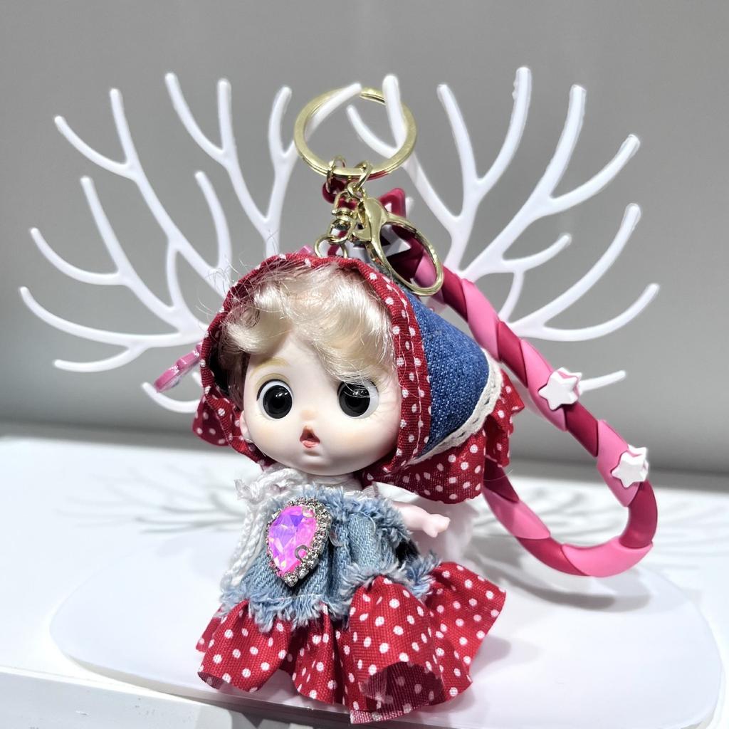 10Cm Doll Keychain Pendant Multi-Jointed Movable Bjd Princess Doll Keychain Charm Girls Plaything Accessories Bag Charm Kids Toys
