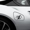 Funny Car Stickers Men Pull Fuel Tank Pointer Reflective Car Stickers Window Warning Sign Decal Car Styling Car Accessories