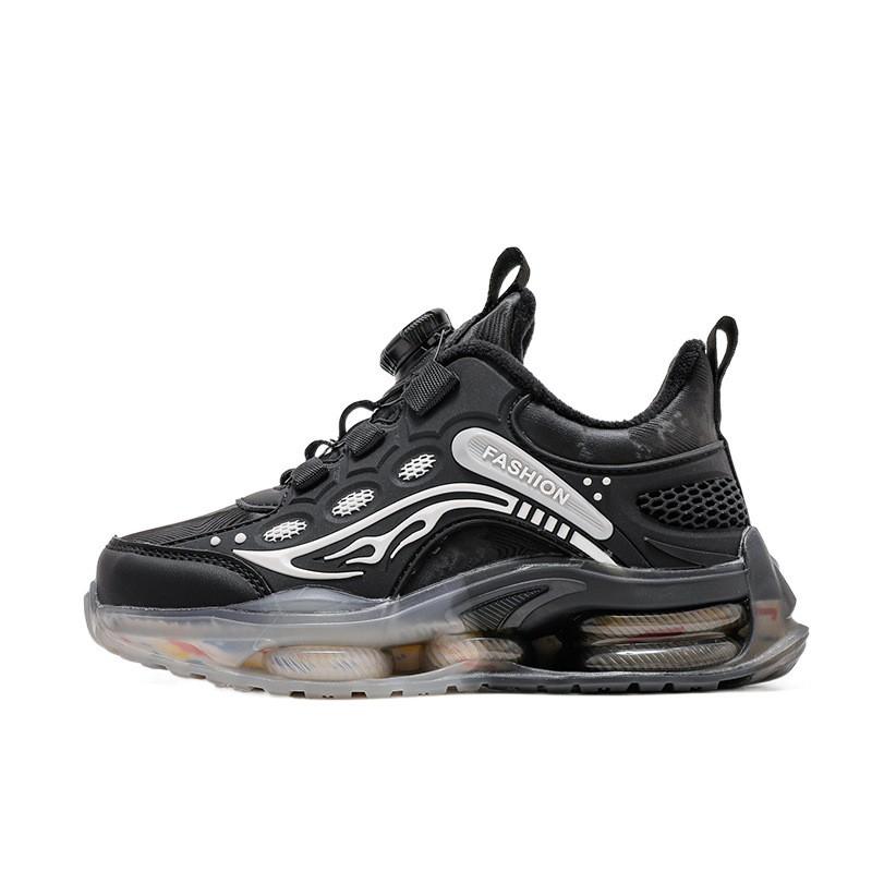 Kids Chunky Sneakers Boys Girls 2026 Soft Sole Running Shoes With Rotating Snap Synthetic Leather Upper