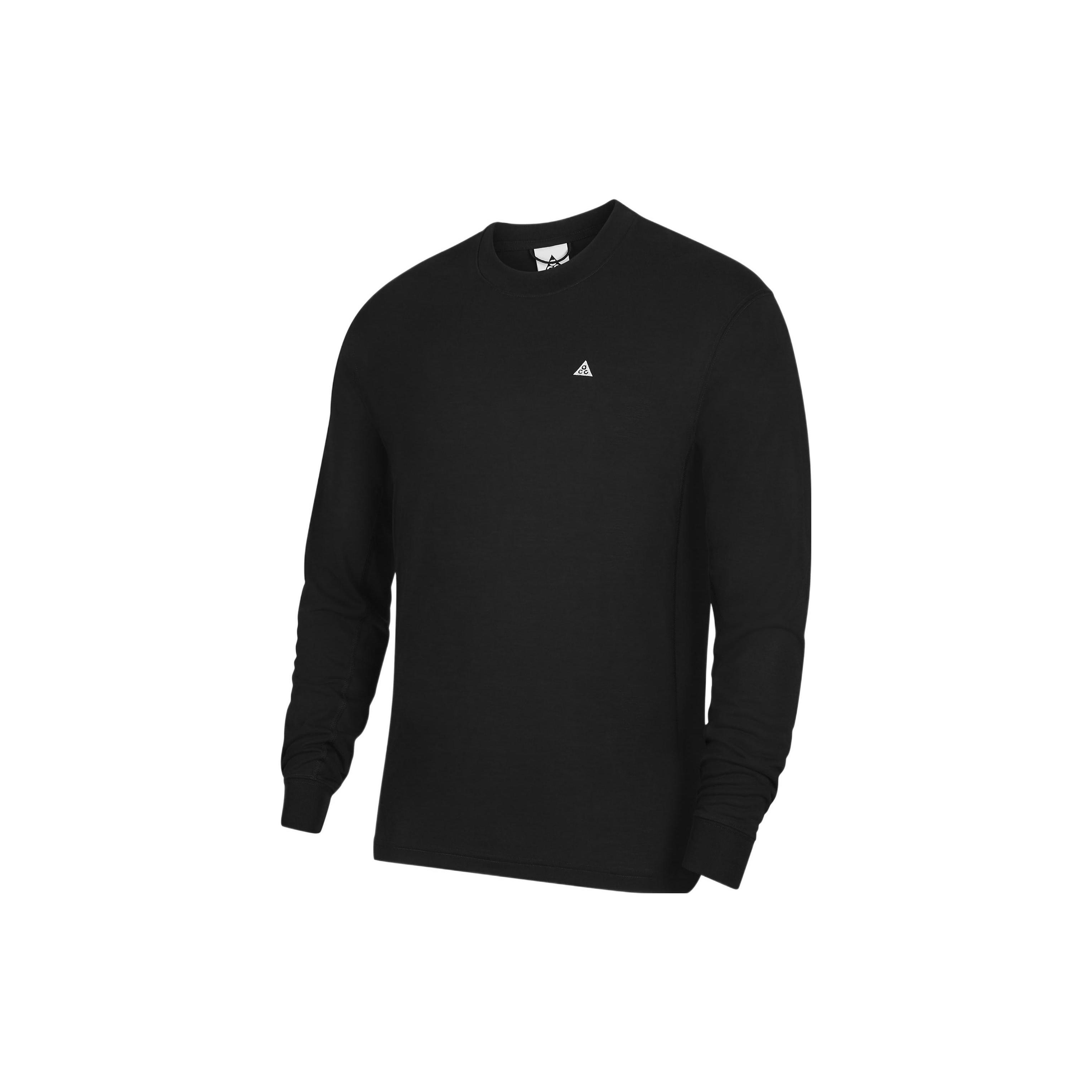 Men s Nike Dri-FIT ACG Solid Color Round Neck Long Sleeves Black DO9270-010 XXL
