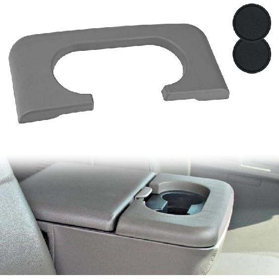 Center Console Cup Holder Replacement Pad Black Compatible With Ford F250 F350 F450 1999-2010 Center Console Cup Holder Armrest