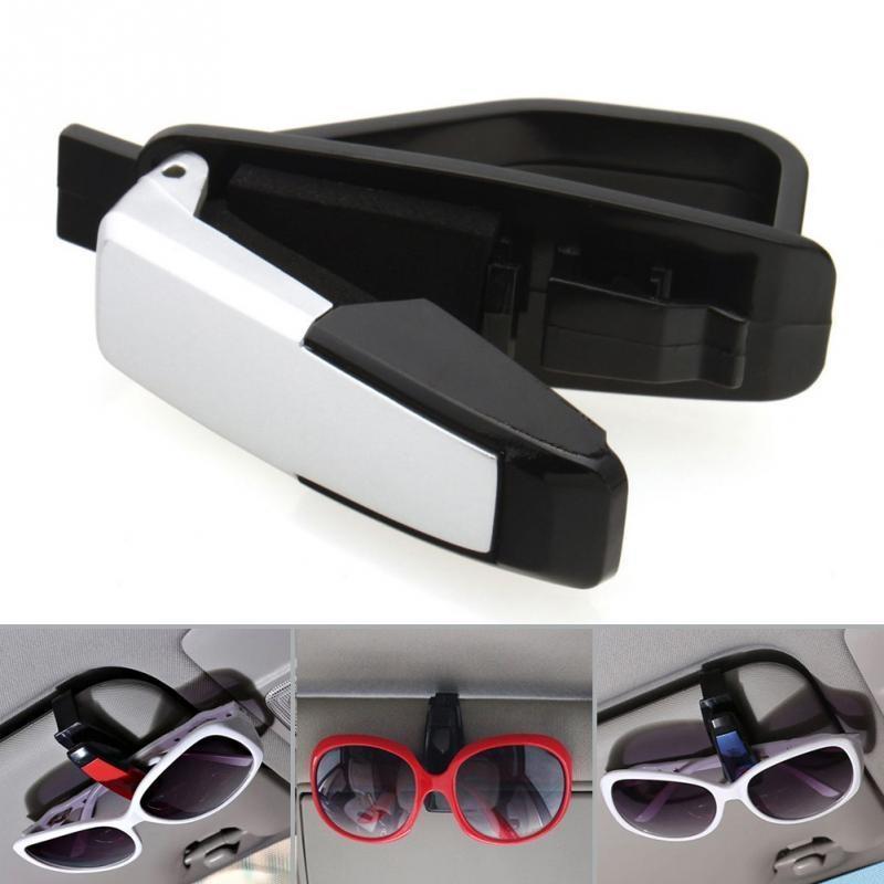 Fit Sun Visor Portable Car Sunglasses Eye Glasses Ticket Card Pen Holder Clip Cases Random Color