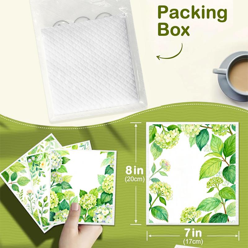 6PCS Cleaning Dishcloths Reusable Kitchen Dish Towels Fresh Watercolor Style Dishcloth Absorbent Lint Free Cloth Washable Duster Rags Tea Towels