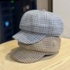 Octagonal Hat for Women In Autumn and Winter New Fashionable and Versatile Face Showing Beret British Retro Peaked Hat