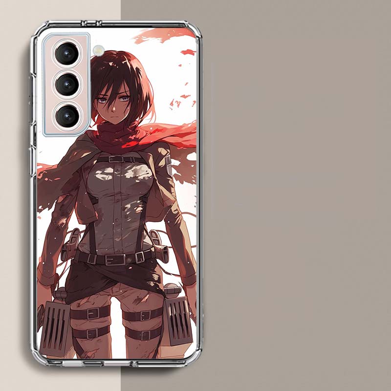 Character MIKASA Phone Case For Samsung Galaxy S25 Edge S24 S23 FE S21 S20 S10 Plus S22 S26 Ultra Cover Clear Cases TPU Capa She