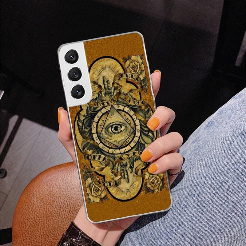 Sacred Eye of Horus Egypt Fresco Phone Case For Samsung Galaxy S24 S25 Edge S26 Ultra S23 S22 S21 Plus S20 FE + Personalized Pri