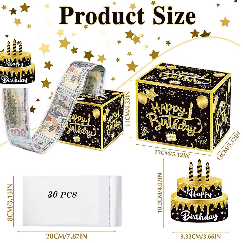 Birthday Money Box for Cash Gift Surprise Money Gift Boxes for Kids Adults with Pull Out Happy Birthday Day Card Birthday Gifts