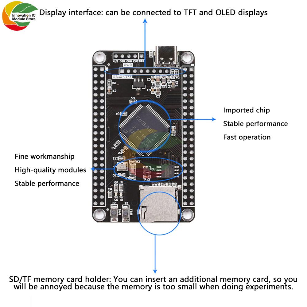 STM32F407VET6 PM32F407VGT6 STM32F407VGT6 Core Board Learning Development Board STM32 with TFT Type-C Interface