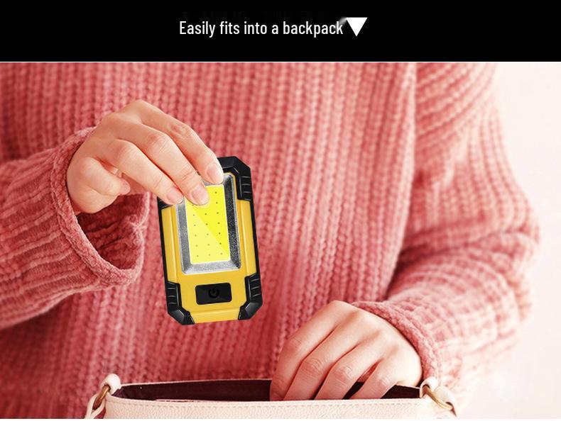 Rechargeable COB Magnetic Work Light - Multi-functional, High-Brightness Lamp for Car Repair and Camping.