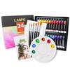 LANPO Acrylic Paint Set: 24 Colors, Waterproof, Beginner-Friendly, Boxed for DIY Projects