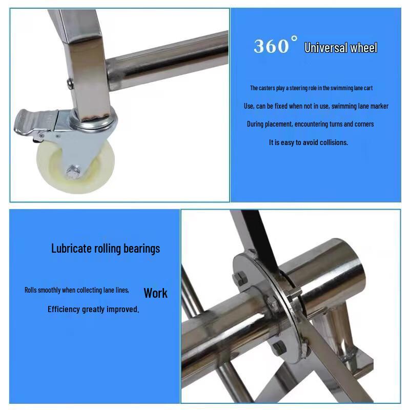 WEZHO Swimming Pool Lane Line Storage Reel