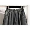 DIMANAF 2026 Spring Summer Women Plus Size Jeans New Fashion Lady Denim Oversized Loose Long Pants