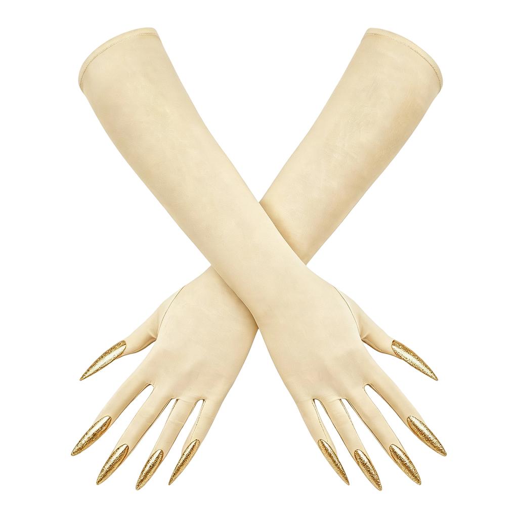 Halloween Long Nail Gloves for Women Witch Costume Party Accessories