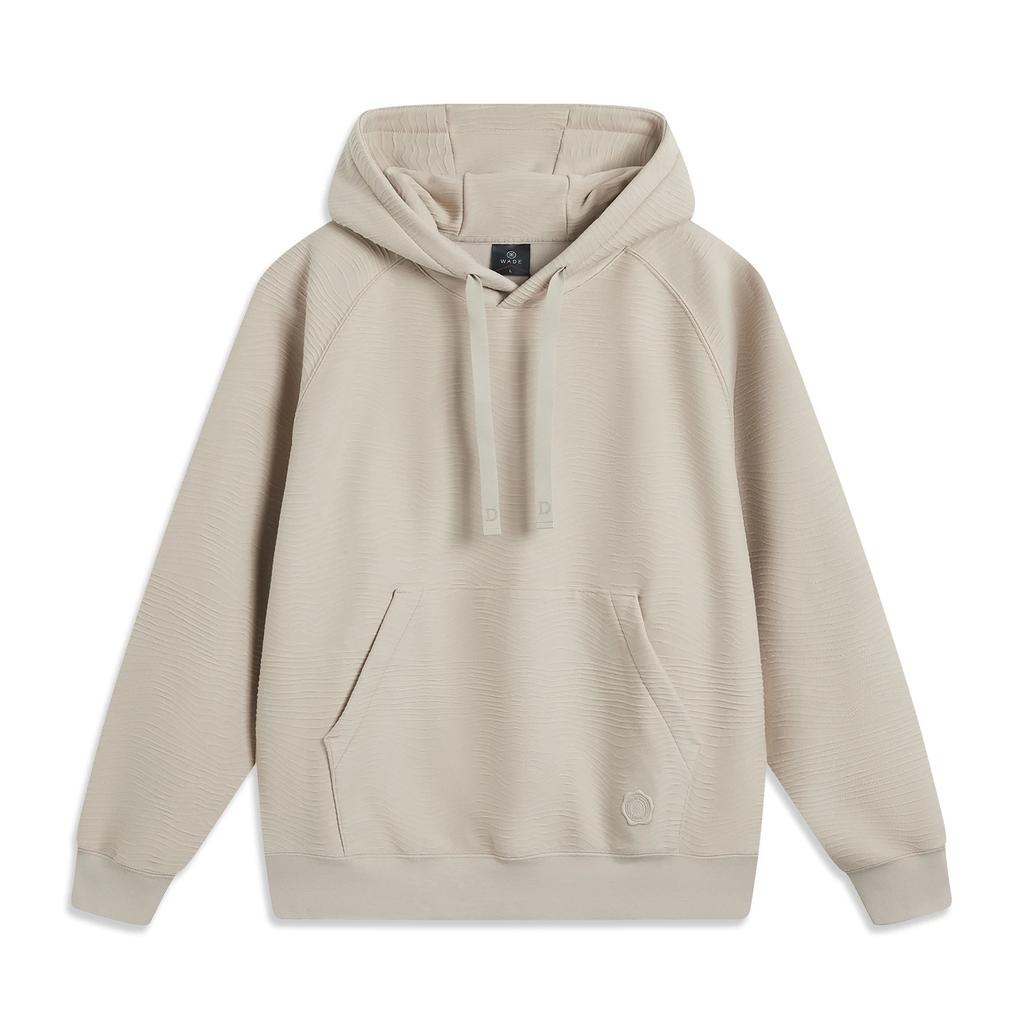 Li Ning Wade Series Einfarbig Bequem Atmungsaktiv Vielseitig Lässiger Hoodie Herren Hoodies Staubgrau AWDU287-3