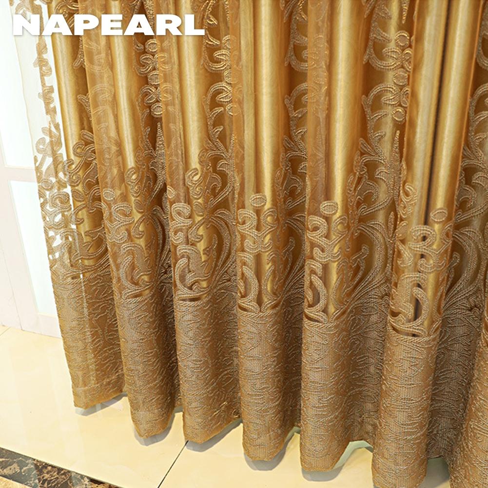 1 PC NAPEARL Modne i eleganckie europejskie drążone tiulowe zasłony do salonu sypialni Home Decor