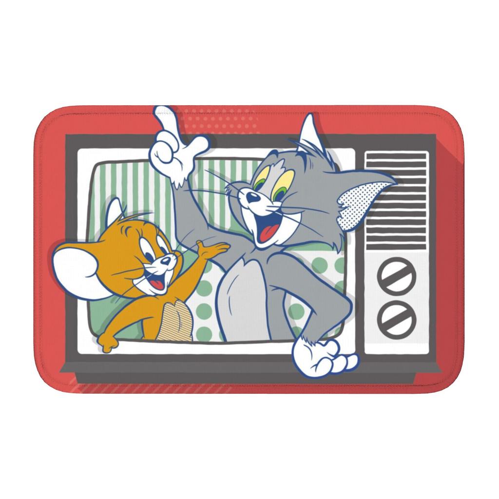 Custom  Cat And Mouse Doormat Anti-Slip Entrance Welcome Kitchen Bath Floor Door Mat  Toilet Living Room Carpet Rug