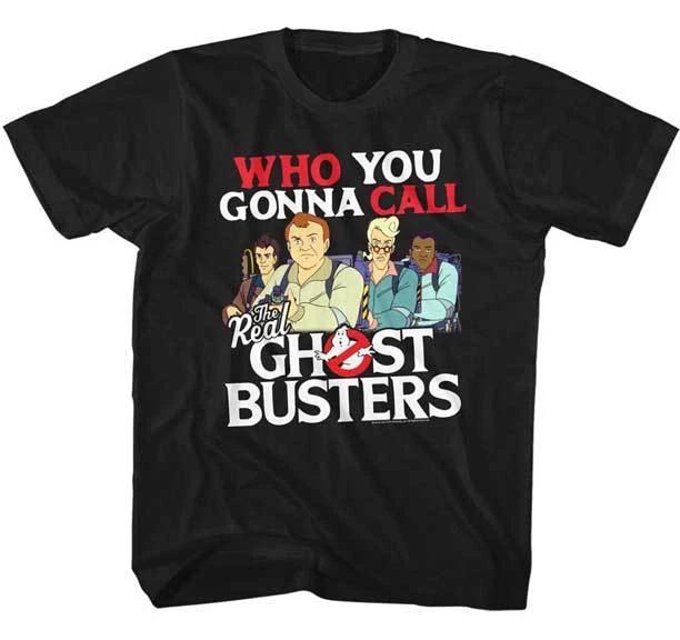 The Real Ghost Busters Cartoon Who You Gonna Call Youth T Shirt 2T-YXL S