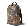 Internationale Station Pod-Muster Benutzerdefinierter Rucksack Retro Ethnischer Stil Mindestbestellung Reise-Erinnerungsbeutel